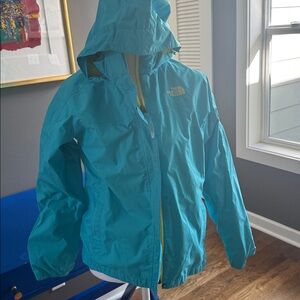 The North Face Aqua Blue Hooded Jacket